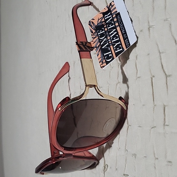 Nwt Glance Eyewear Elegant Pink Sunglasses - Picture 9 of 11